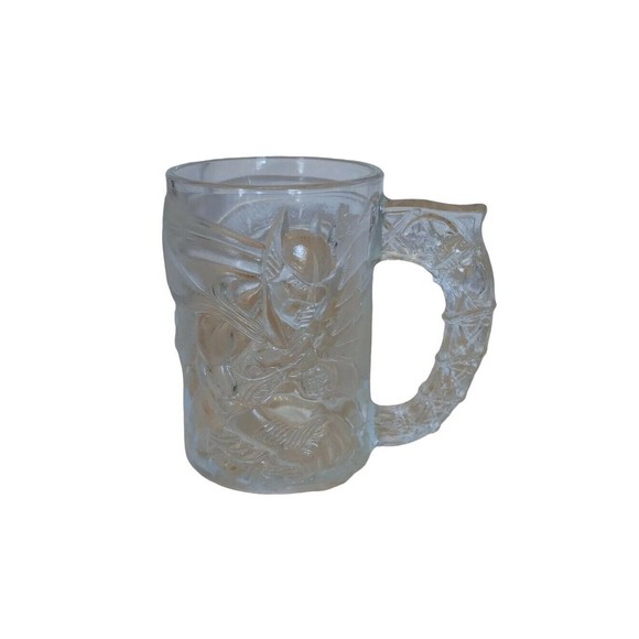 Vintage 1995 BATMAN McDonald's "Batman Forever" Clear Glass Mug Cup DC Comics - Picture 5 of 16